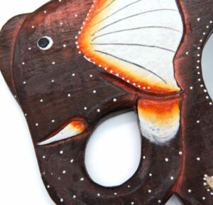 Close up of face - Elephant Mirror - Handmade & Painted. Price includes FREE UK P&P* Mainland only