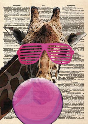 Sharona The 80's Giraffe Card