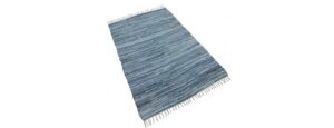 Recycled Denim Chindi rugs are lovingly handmade using brightly coloured recycled cotton which is soft to touch. Skill fully hand-tufted in a loop pile which accentuates the denim and provides a soft cushion underfoot. These eye-catching eco-friendly rugs, will inject colour and life into your decor whilst remaining on budget. The price is for one rug that includes FREE UK P&P * Mainland only.