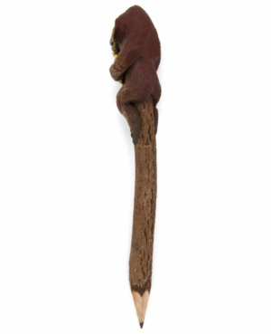 Acacia Sawdust & Latex Resin Handmade Monkey Twig Pencil