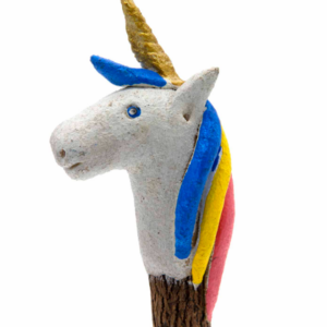 Close up head shot of Unicorn Pencil. Price is for one piece and includes FREE UK P&P