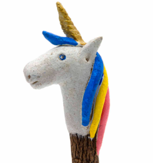 Close up head shot of Unicorn Pencil. Price is for one piece and includes FREE UK P&P